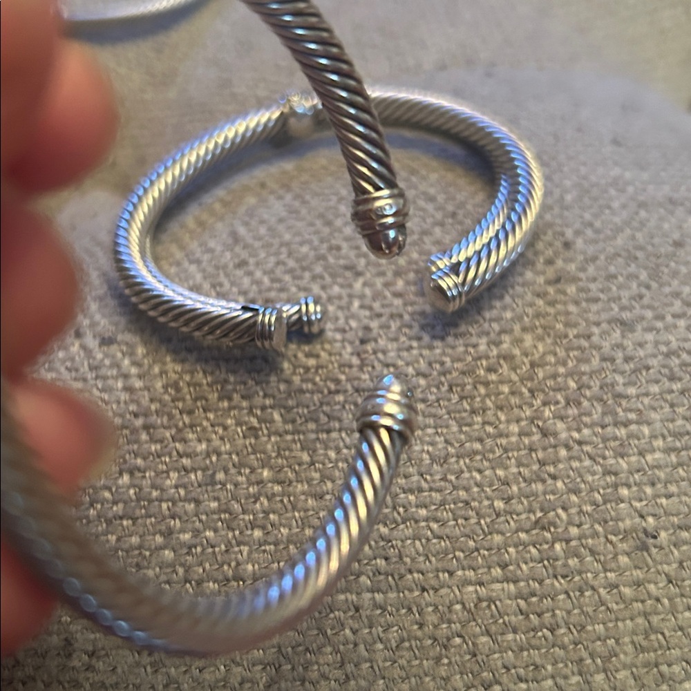 David Yurman bundle of 4 classic cuffs with pave diamonds & Citrine stone - Picture 9 of 17